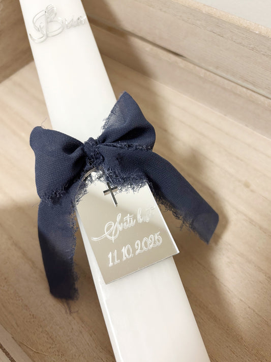 Personalizirana krstna sveča visoka - kvadrat