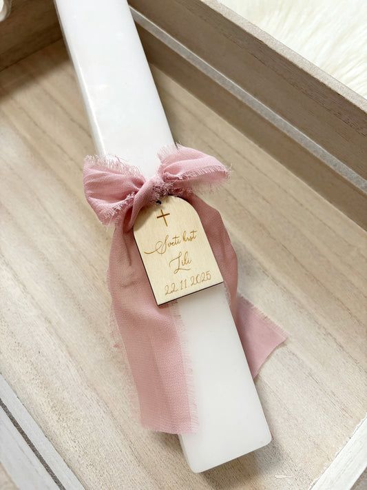 Personalizirana krstna sveča visoka - kvadrat