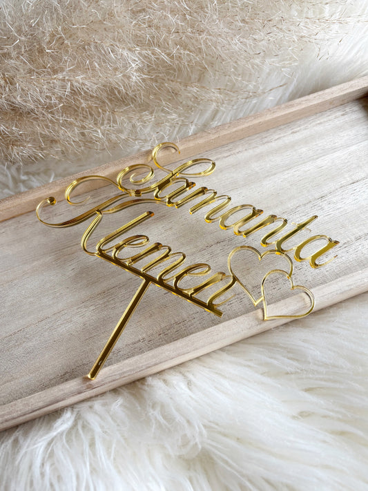 Poročni cake topper - akril