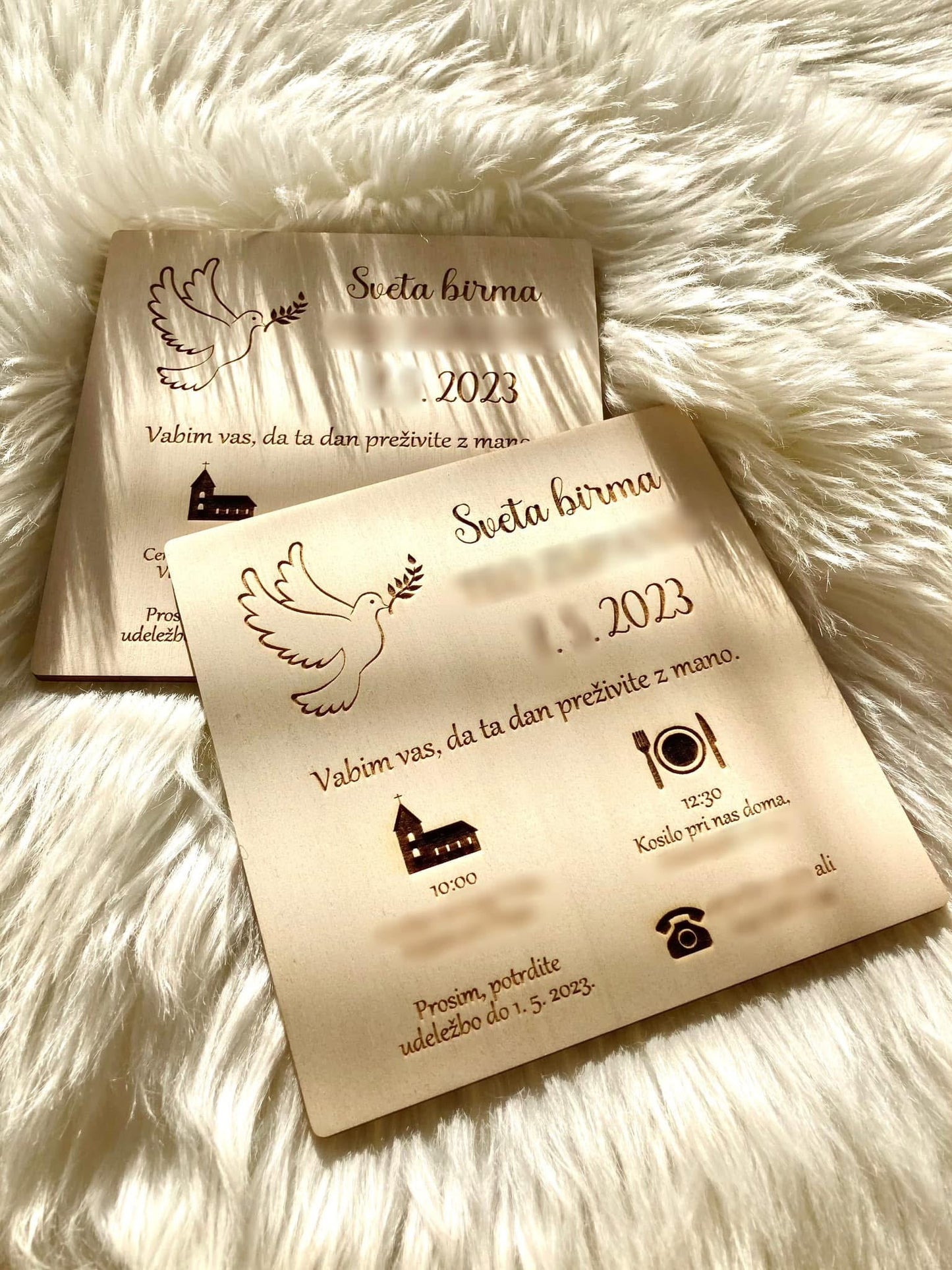 Vabilo za zakramente - kvadrat