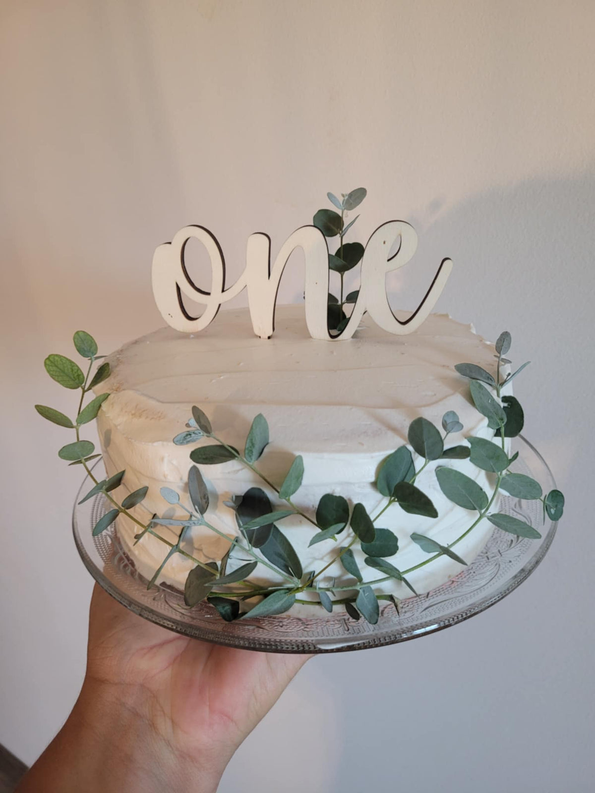Številčni cake topper z besedo - angleški