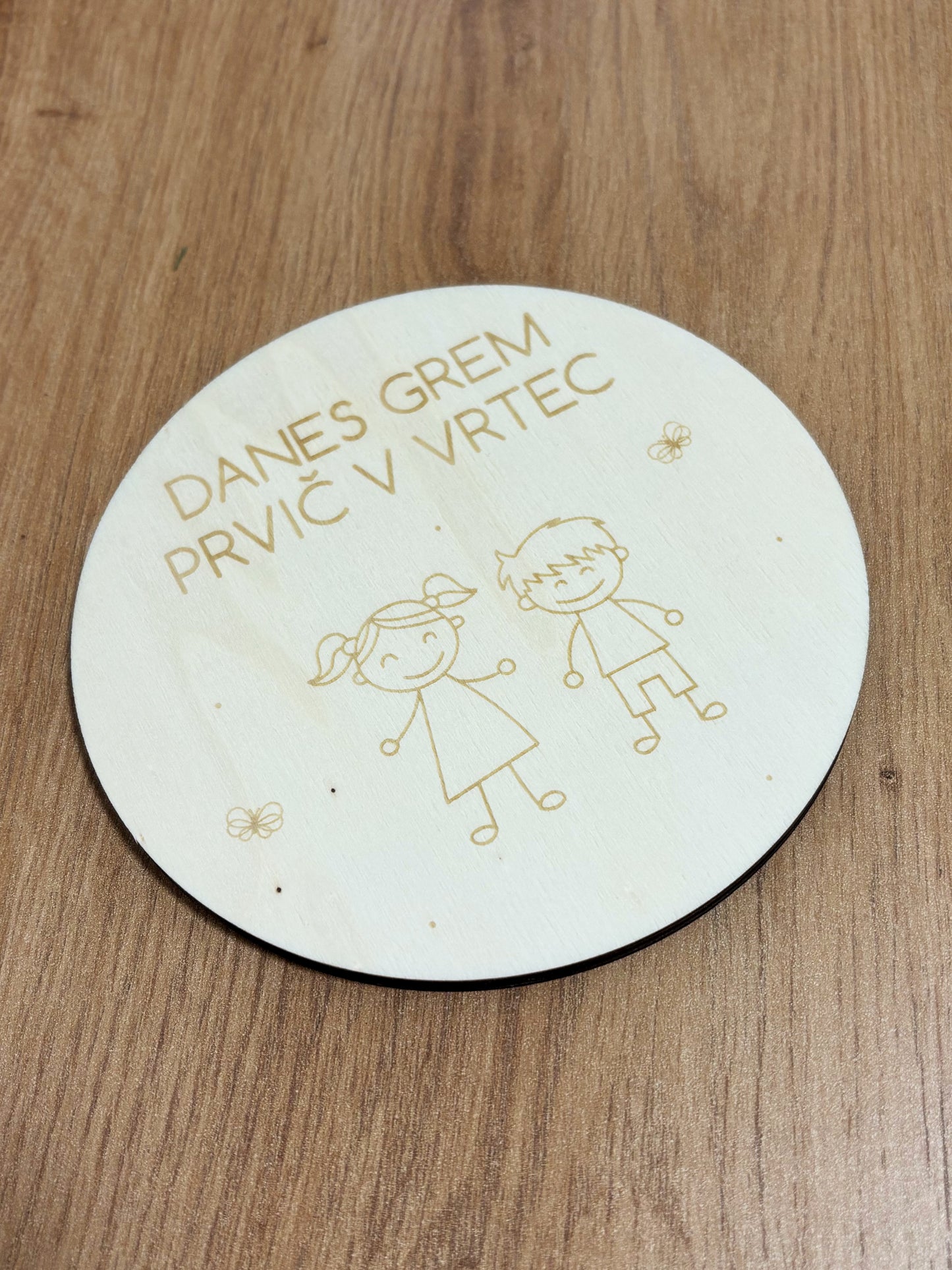 Tablica Prvič v vrtec