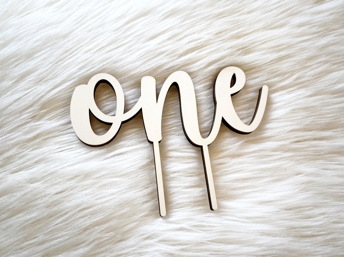 Številčni cake topper z besedo - angleški