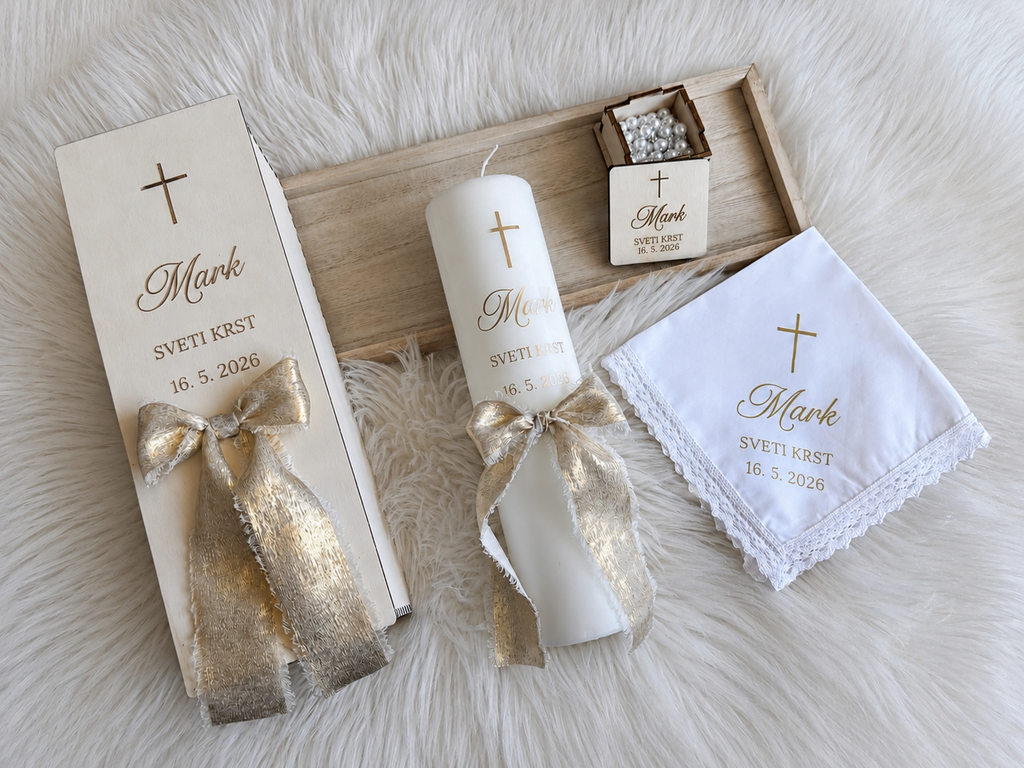Personaliziran krstni komplet - soft elegance