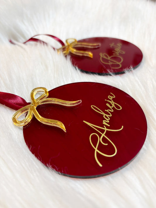 Personaliziran akrilni okrasek - bordo