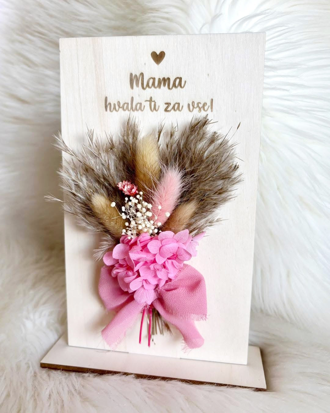 Stoječa tablica s suhim šopkom - mama