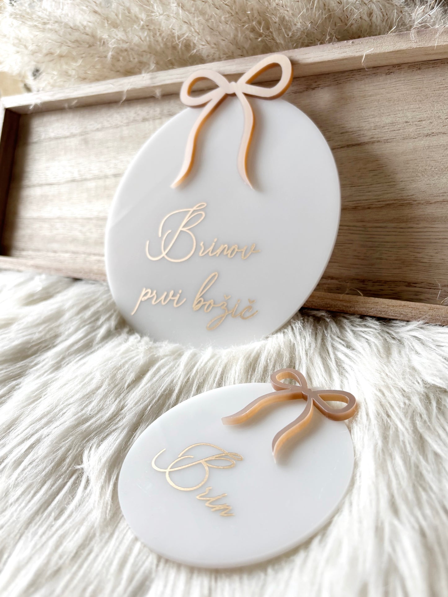 Personalizirana akrilna kartica Moj prvi božič