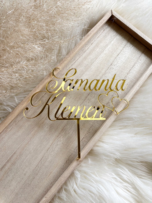 Poročni cake topper - akril