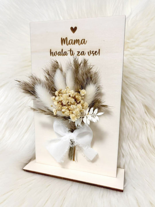 Stoječa tablica s suhim šopkom - mama