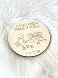 Kartica Prvič v vrtec - deček