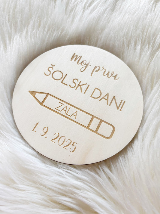 Tablica Moj prvi šolski dan
