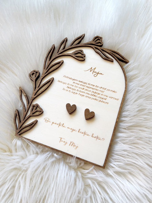 Prošnja za krstno botro z uhani