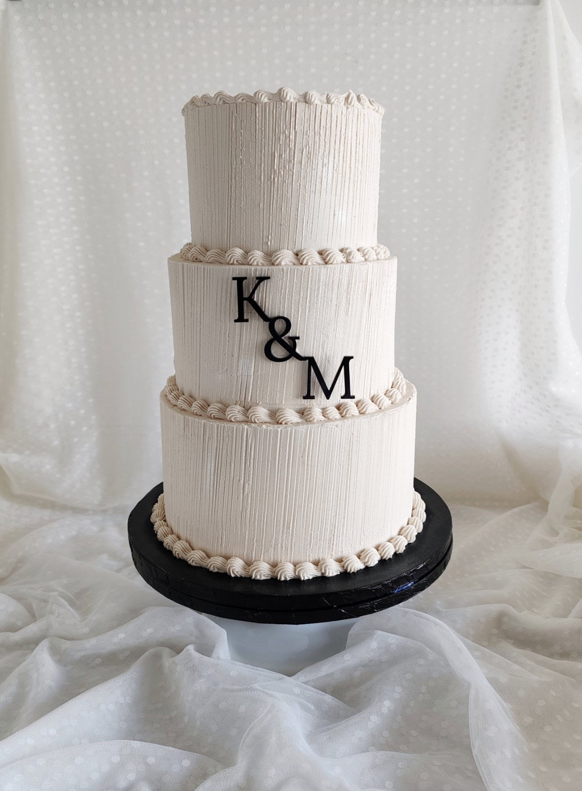 Poročni cake topper - inicialki