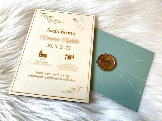 Vabilo za zakramente - vejice