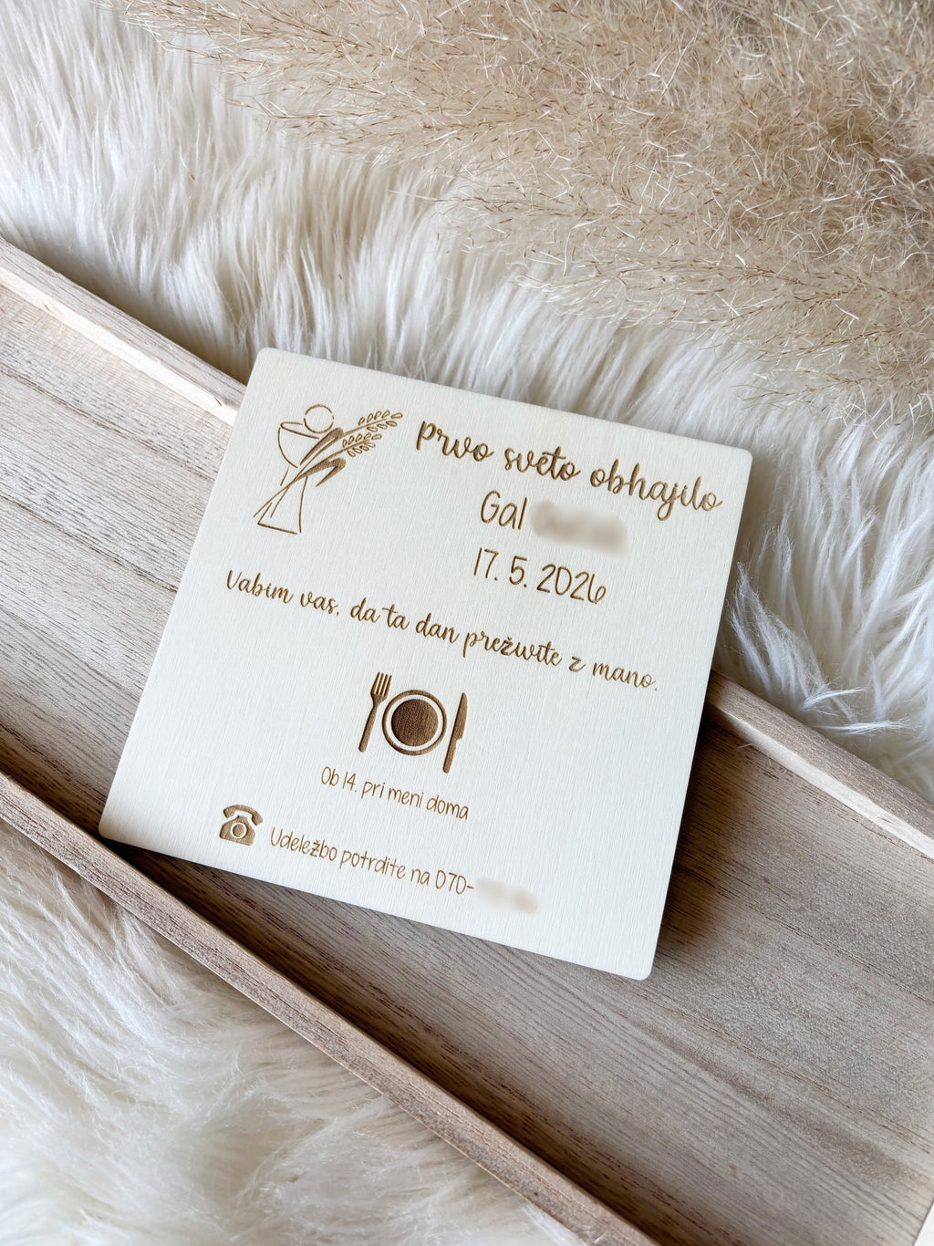 Vabilo za zakramente - kvadrat