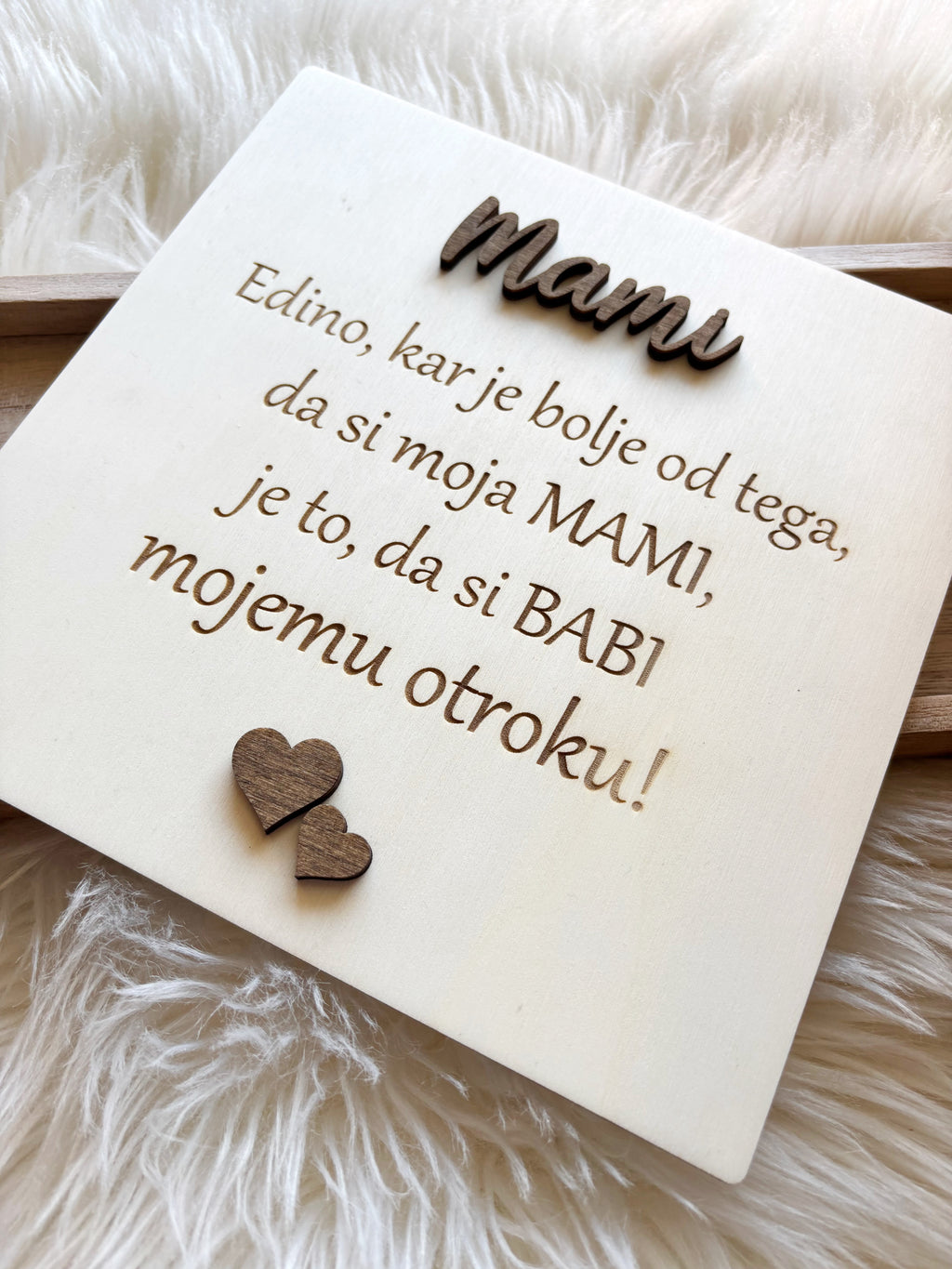 Lesena tablica za mami