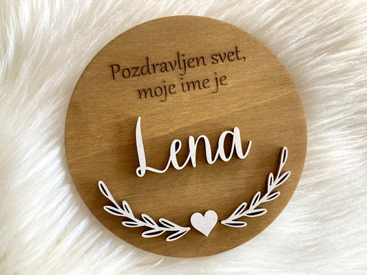 Oznanitvena kartica z imenom